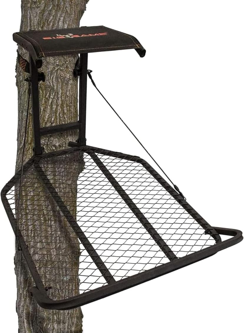 Big Game Captain XC Hang-On Treestand, Lightweight Steel Construction with 14 x 8 in. Flip-Back Flex-Tek Seat, 300 lbs Weight Rating