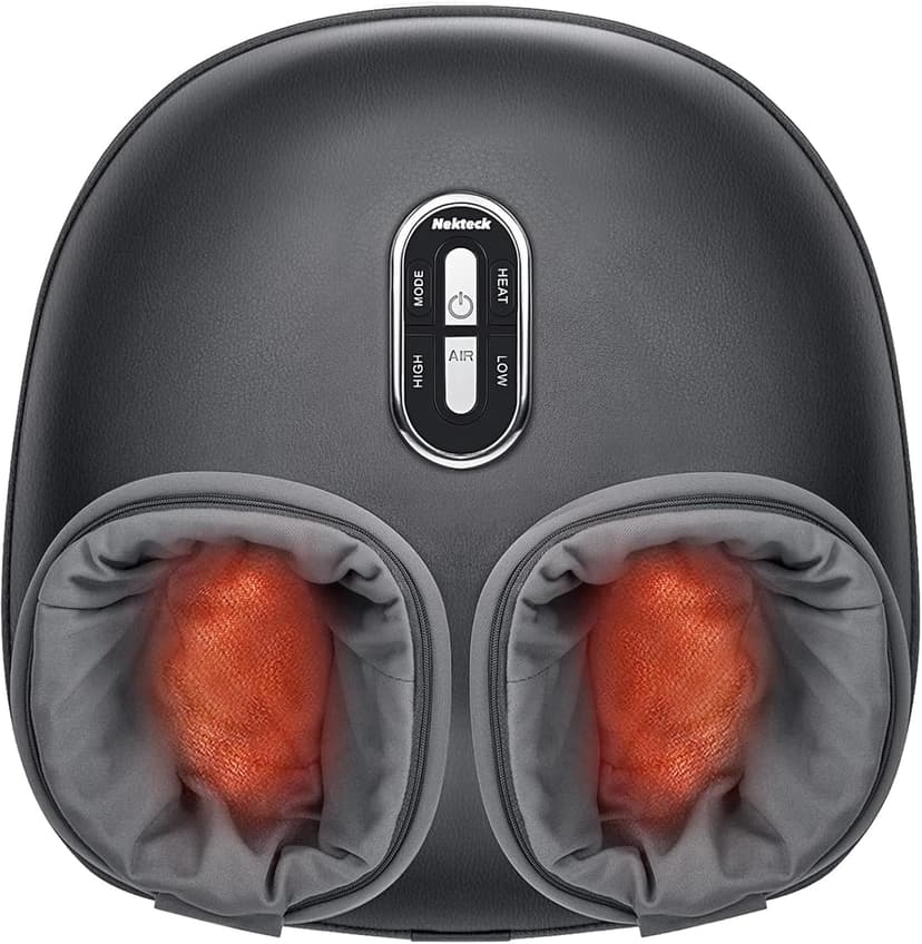 Nekteck Shiatsu Foot Massager with Heat, FSA Eligible Deep Kneading Therapy Air Compression, HSA Feet Massage Improve Blood Circulation Foot Wellness Soothing Pain Relief, Relax for Home Office Use