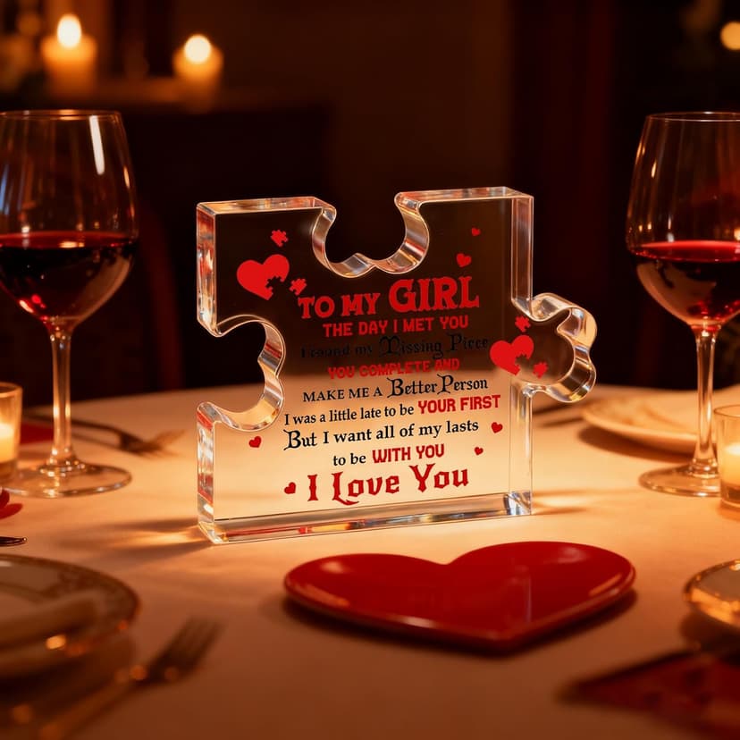 I Love My Gf, I Love My Girlfriend, Gf Gifts, Miss You, Gift for Gf, Valentines Day Gifts for Gf, Girlfriend Birthday Gift Ideas, Soulmate Gifts for Her, To My Girl Acrylic Block