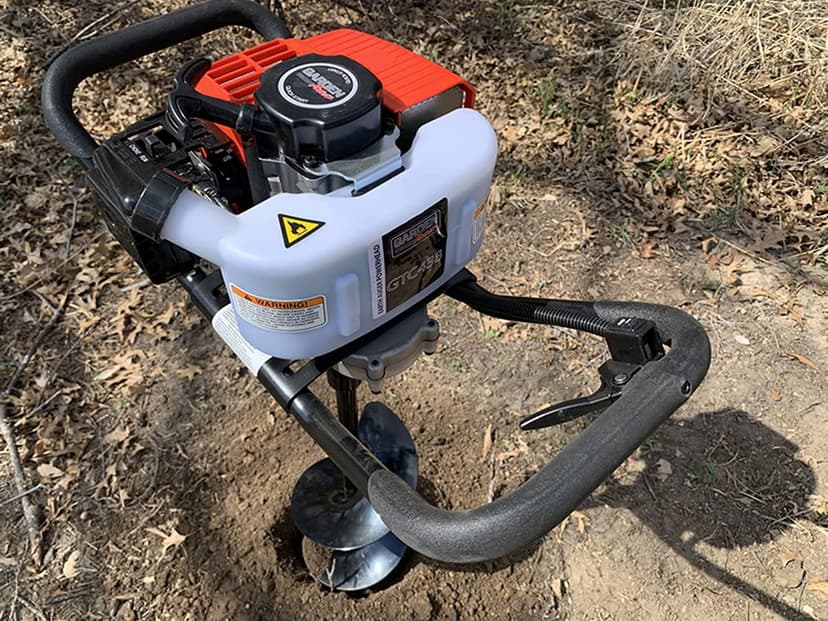 GardenTrax Earth Auger Combo 43cc 2cycle Powerhead with 8 Inch Auger Drill Bit EPA Compliant Post Hole Digger