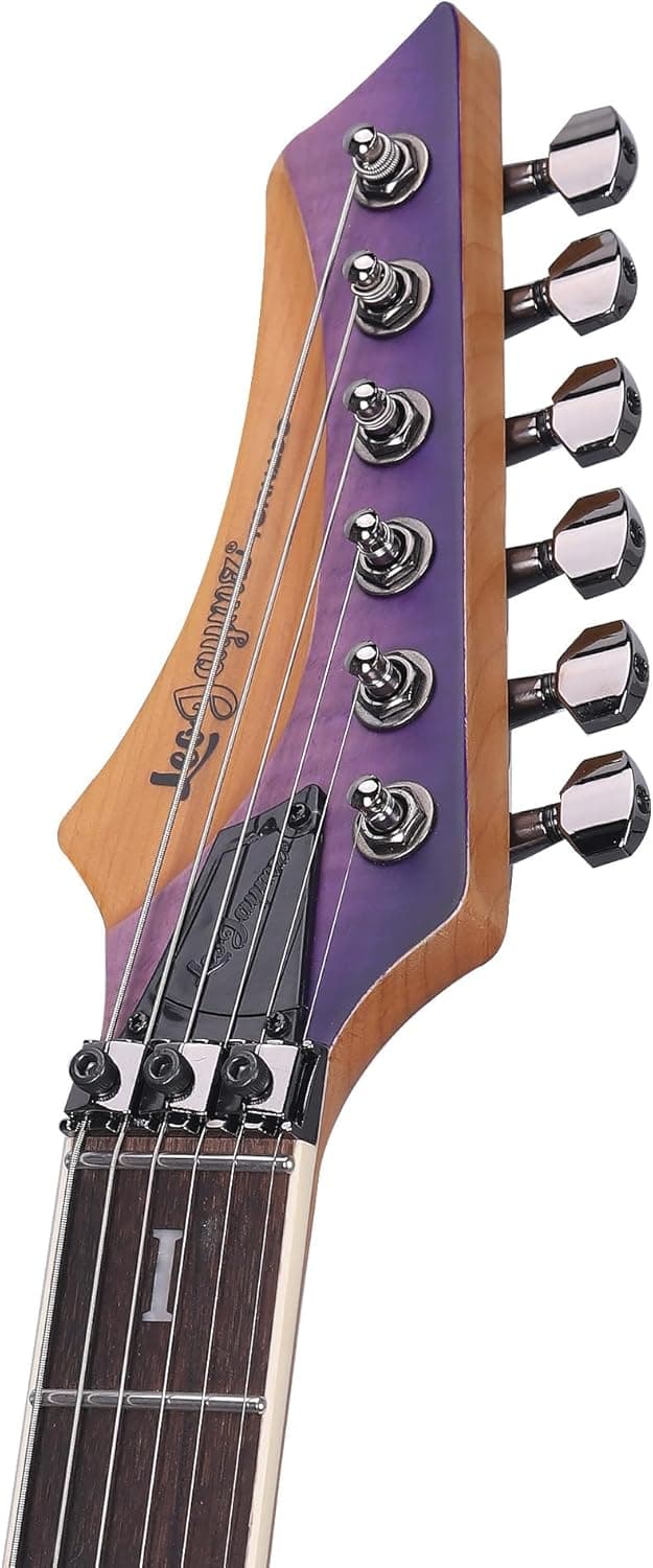 Leo Jaymz Tornado 6-String Electric Guitar - Double-Way Tremolo with Locking Nut, Mahogany Body, Alnico V Pickups,Rosewood Fretboard, Roasted Maple Neck