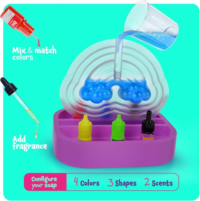 Dan&Darci Unicorn Soap Making Kit - Girls Crafts DIY Project Age 6+ Year Old Kids - Unicorn Girl Gifts - Science STEM Activity Teenage Gift - Make Your Own Soap Kits - Craft Toys Ages 6 7 8 9 10 11 12