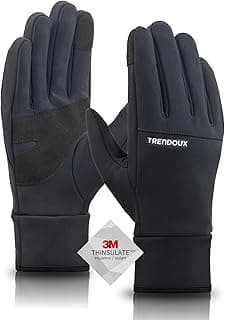 TRENDOUX Flexible Thick Winter Gloves: 3M Touchscreen Warm Gloves for Men Women, Waterproof & Windproof, Thermal Insulated