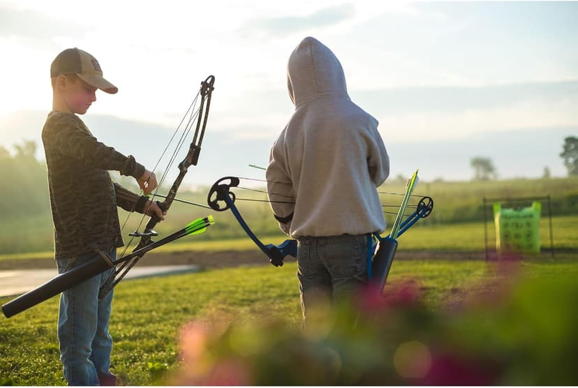 Genesis Archery Original Lightweight Compound Bow with Adjustable Aluminum Riser, 15"-30" Draw Length, 10-20 lb Draw Weight, for Kids and Adults, All Skill Levels