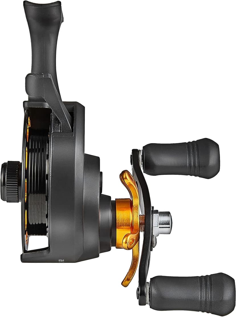 Bigchub Inline Ice Fishing Reel, CNC Machined Aluminum Spool, 3+1 Ball Bearings, 2.8:1 Gear Ratio, Ultra Smooth, Adjustable Star Drag, Freespool, Magnetic Drop System