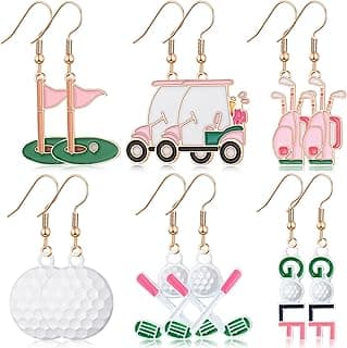 Nosiny 6 Pairs Sports Earrings for Women Game Earrings Jewelry Football Volleyball Softball Soccer Tennis Golf Tooth Nurse