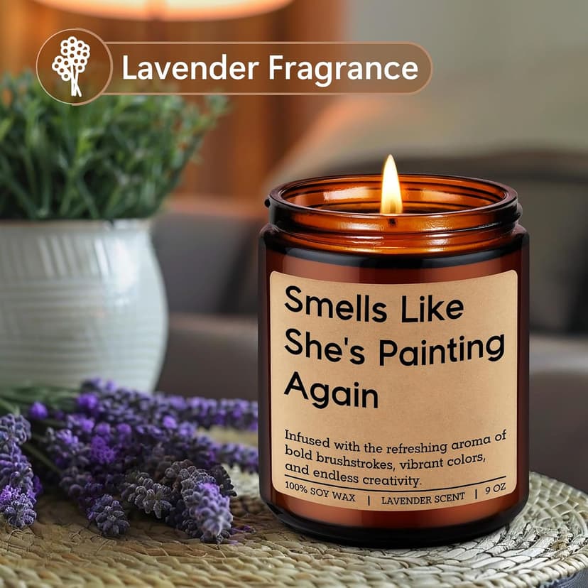 Funny Appreciation, Christmas, Birthday Gifts for Artists, Art Teacher Women, Watercolor Artists, Art Lovers, Painting Lovers LEADO Candle - Gifts for Artists Women, Painters, Artist Gifts for Women B0FNWBCXDL