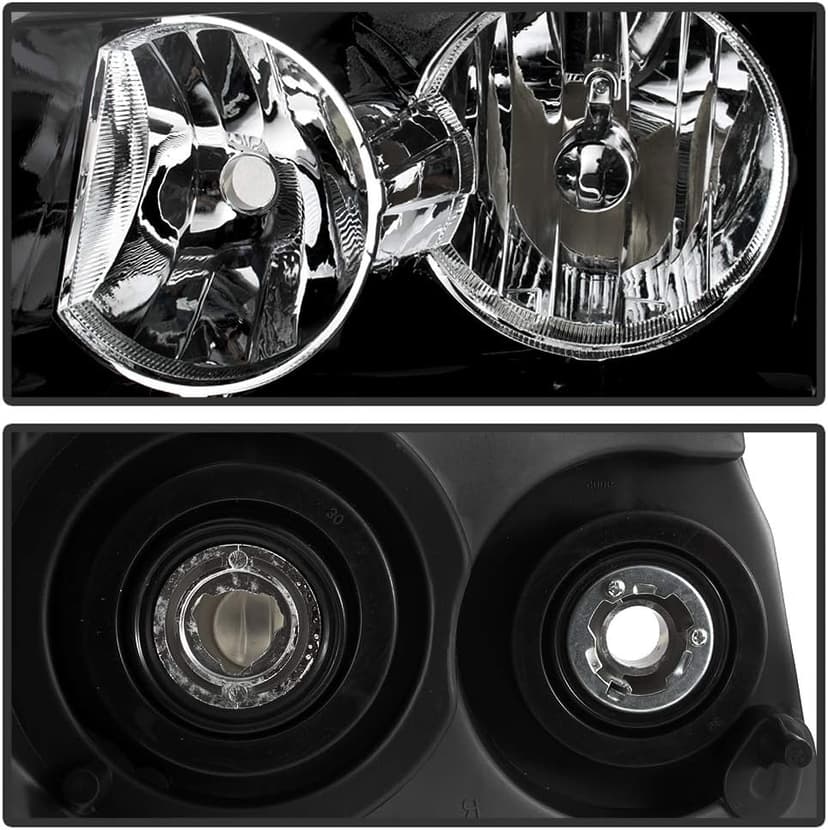 ACANII - For Black 2007-2014 Chevy Suburban Tahoe Avalanche Headlights Aftermarket Driver + Passenger Side