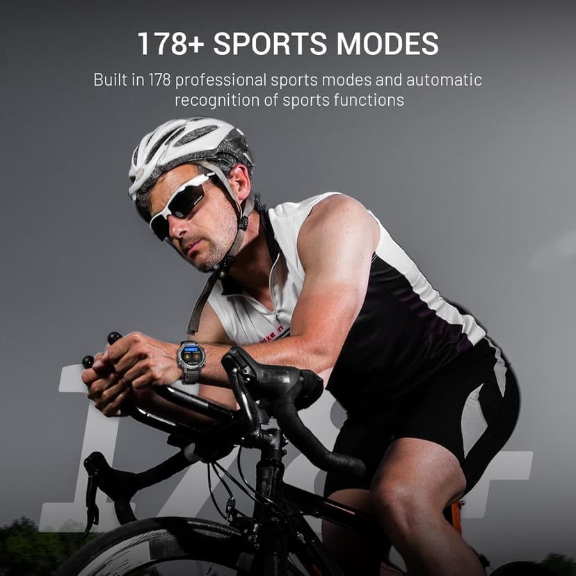 2026 AI Smart Watch with Standalone GPS & Offline Maps, 5ATM Waterproof, 1.43" AMOLED, 21-Day Battery, 178 Sports Modes, Compass, Heart Rate/SpO2/Stress/Sleep Monitor, for Android iOS Men Women Black