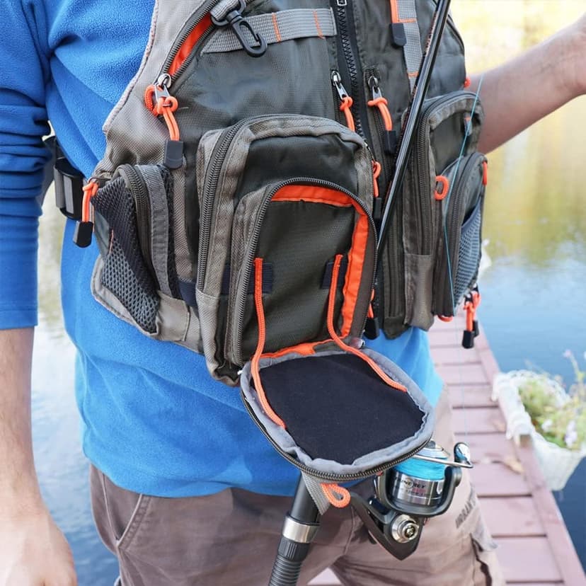 Raprance Fly Fishing Vest Backpack - Adjustable Lightweight and Quick-Dry, with 17 Pocketsfor Trout Bass Saltwate