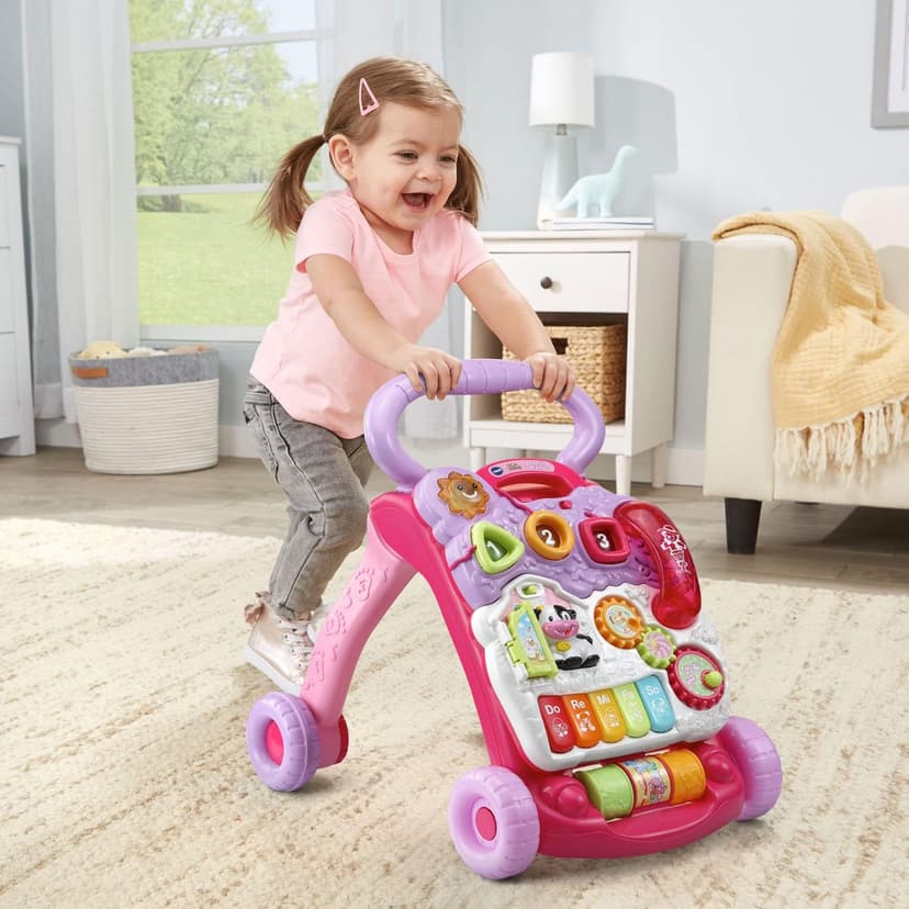 VTech Sit-to-Stand Learning Walker (Frustration Free Packaging), Pink B07CRX1BDG