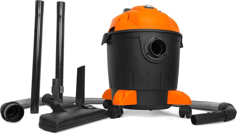 WEN VC4710 10-Amp 5-Gallon Portable HEPA Wet/Dry Shop Vacuum and Blower with 0.3-Micron Filter, Hose, and Accessories,Orange