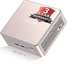 GEEKOM A5 Mini PC with AMD Ryzen 5 7430U, 3-Year Coverage, 16GB RAM(Upgradable, Not LPDDR)&512GB M.2 NVMe SSD, Windows 11 Pro Desktop Computer Support 8K/Wi-Fi 6/BT 5.2/USB 3.2/SD Slot/6x USB