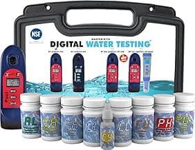 ITS 486201-KM Pool Exact EZ Photometer Master Pool Test Kit | 10 Parameters - F/C/T Chlorine, pH, Alkalinity, Calcium, Cyanuric, Copper, Salt, & Phosphate | 25 Tests All Parameters | NSF Certified