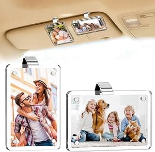 Magnetic Car Photo Holder, Car Accessories Birthday Gifts for Boyfriend, Personalized Car Picture Frame Magnetic Car Visor Picture Clip, Valentine's Day Gifts for Boyfriend, 2Pack B0F8JH118V