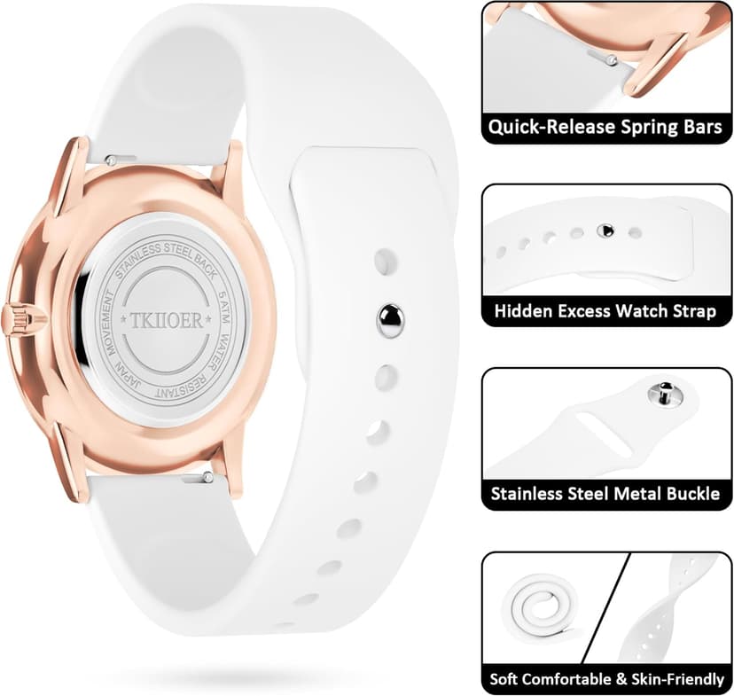 TKIIOER Nurse Watch for Nurse Medical Professionals Students Women Men, 50M Waterproof 12/24 Hour Military Time Luminous Easy Read Dial, Second Hand Watch for Nursing