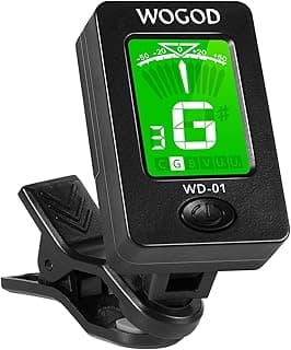 Guitar Tuner Clip on Ukulele Violin Tuner - Chromatic Tuner for Bass Electric Acoustic Guitar Tuner