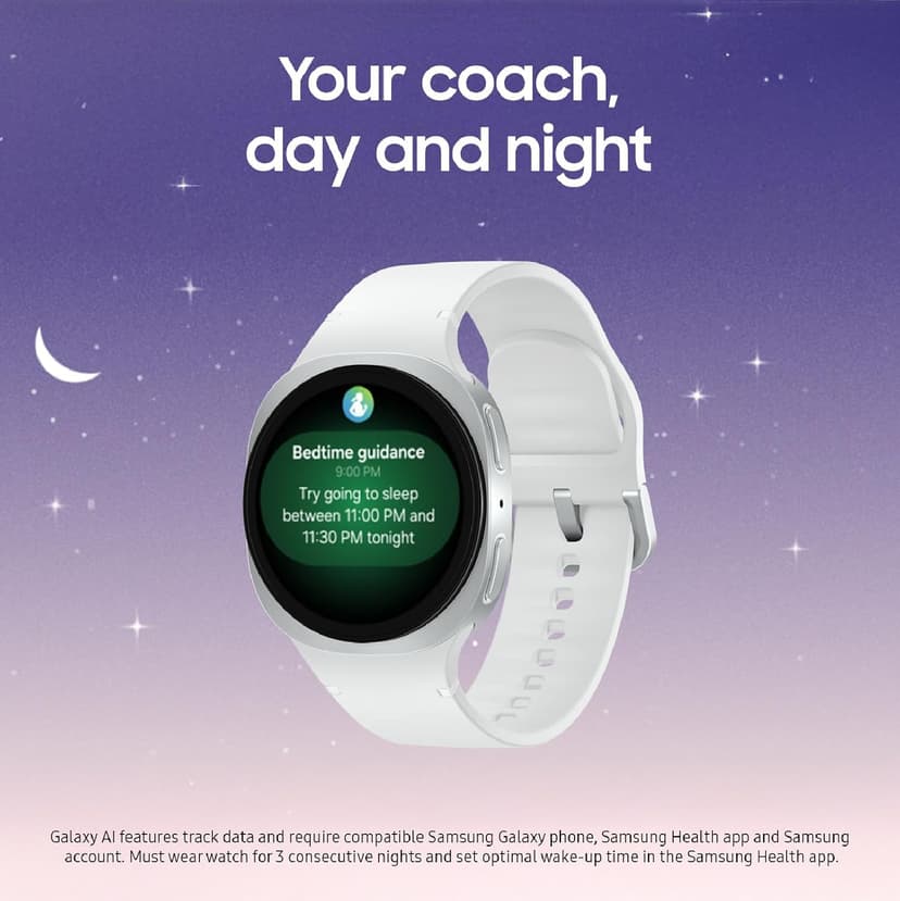 Samsung Galaxy Watch 8 (2025) 40mm Bluetooth Smartwatch, Cushion Design, Fitness Tracker, Sleep Coaching, Running Coach, Energy Score, Heart Rate Tracking, Graphite [US Version, 2 Yr Warranty]