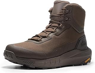NORTIV 8 Men's Tactical Hiking Lightweight Cushion Sole for Work All Day Side Zipper Motorcycle Combat Military Boot Arch Support 8 Inches Terrascope
