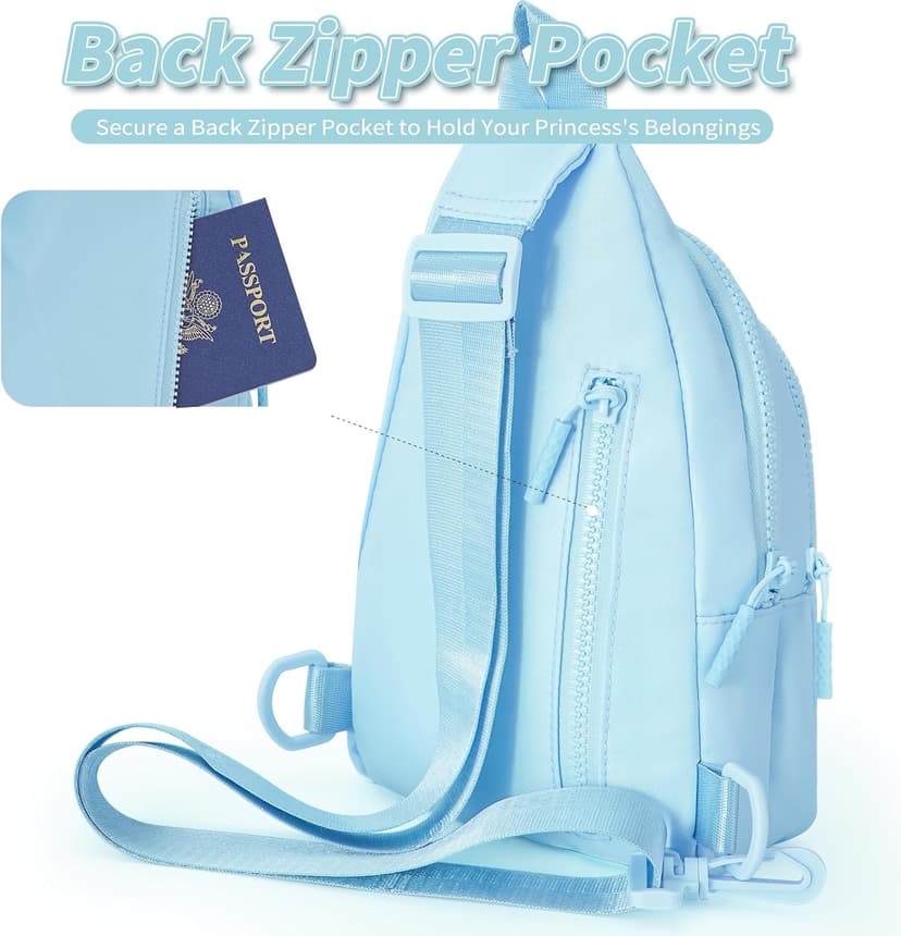 Birthday Gift for Girl Toddler,Sling Bag Fanny Pack Trendy Stuff,Personalized Gifts for 3 4 5 6 7 8 9 10 11 12 13 Year Old Gifts for Teen Girls Kids,Crossbody Initial Bag Purse Blue,A B0FQC9SWK4