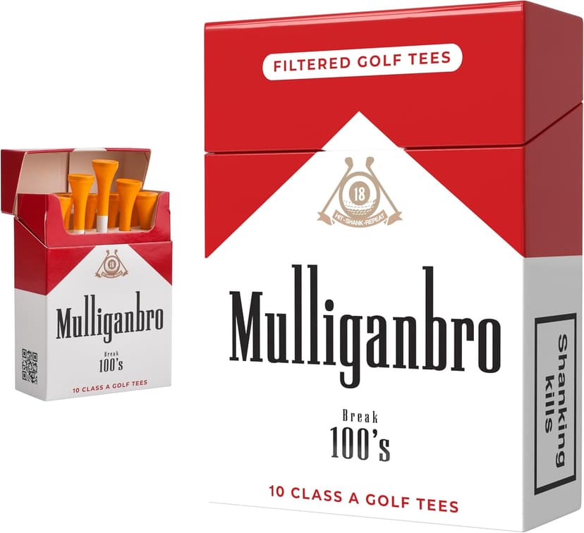 Parody Golf Accessories - Cool Novelty Tees for Golfers - Perfect Golf Gag Gift for Dad & Husband Shanker Golf - Funny Golf Tees - MulliganBro 10 Pack - Novelty Golf Gift B0FSDZBWG3