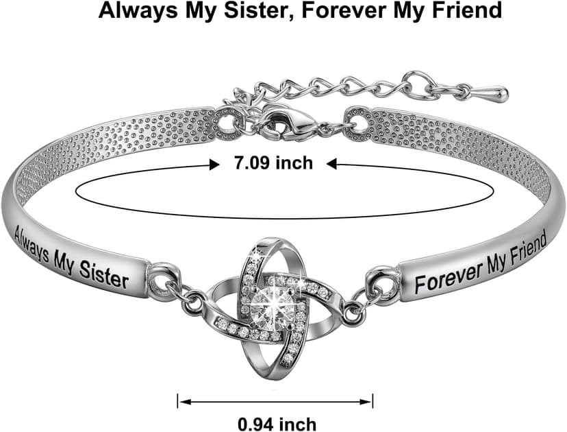 iJuqi Sister Christmas Gifts from Sisters - Big Middle Little Sister Bracelet Birthday Gifts