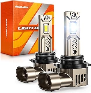 SEALIGHT 9006/HB4 LED Bulbs, 10X 45,000LM Ultra Brightness, 1:1 Mini Size L2S 9006 Driving Light Bulb, 6500K Cool White, 70,000Hrs Long Service Life with Cooling Fan, Plug and Play, Pack of 2