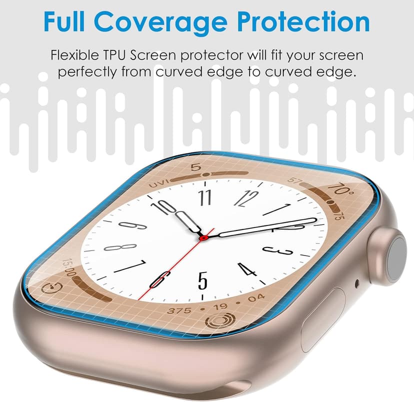 UniqueMe 6 Pack for Apple Watch Screen Protector 40mm, Apple Watch SE 3/SE 2/SE Series 6/5/4 Screen Protector [Upgrade Flexible Film] Anti-Scratch [Non-Bubbles] Soft HD TPU Clear Film for iWatch 40mm