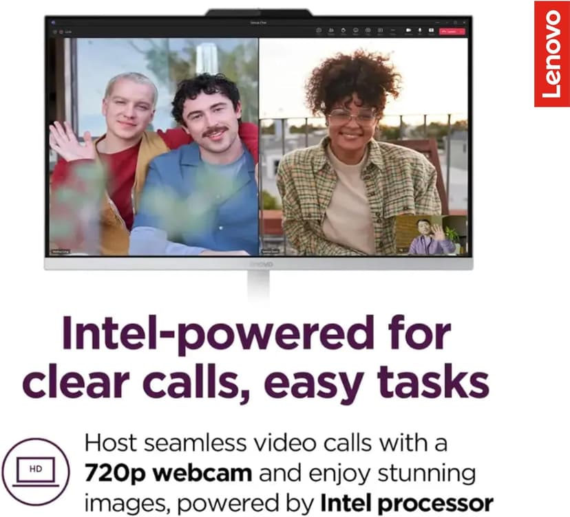 Lenovo IdeaCentre Everyday Tasks 24" Full HD All-in-One Desktop Computer • Lifetime Office 365 for The Web • Intel 4-Cores • 512GB External and 256GB SSD • 8GB RAM • Keyboard and Mouse • Windows 11