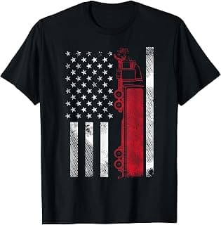 US American Flag Semi Truck Driver 18 Wheeler Trucker Gift Short Sleeve T-Shirt B08CFPX677