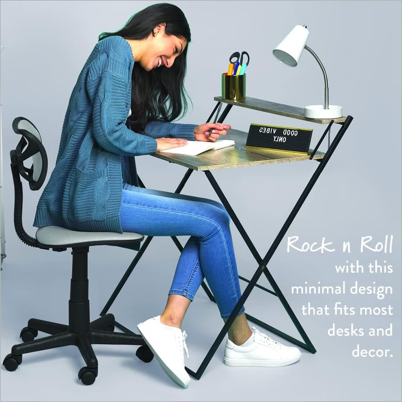Urban Lifestyle Swivel Mesh Desk Chair, 21D x 21W x 33H in, White