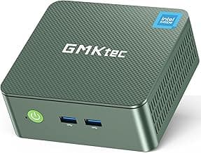 GMKtec Mini PC, Intel Twin Lake N150 (Upgraded N100), 16GB DDR4 RAM 512GB PCIe M.2 SSD, Desktop Computer 4K Dual HDMI/USB3.2/WiFi 6/BT5.2/2.5GbE RJ45 for Office, Business