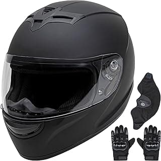 Cartman Full Face Motorbike Helmet - DOT Certified for Racing & Street Bikes, Adult Visor Helmet with Aerodynamic Design