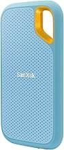 SanDisk 2TB Extreme Portable SSD - Up to 1050MB/s, USB-C, USB 3.2 Gen 2, IP65 Water and dust Resistance, Updated Firmware, Sky Blue - External Solid State Drive - SDSSDE61-2T00-G25B
