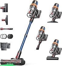 Cordless Vacuum Cleaner, 600W 50KPA 65Mins Vacuum Cleaners for Home, Upgraded Stick Vacuum with Extra Mattress Cleaning Tool, Self-Standing, Anti-Tangled Vacuum Cordless for Pet Hair/Floors/Carpets