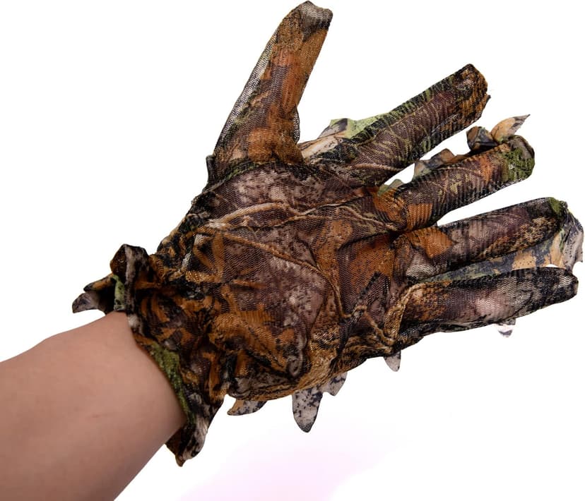Ginsco Ghillie Suit Full Face Mask Gloves Set, 3D Leafy Camo Suit for Men, Outdoor Hunting Photography