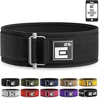 Element 26 Self-Locking Weight Lifting Belt - Premium Weightlifting Belt for Serious Functional Fitness and Olympic Lifting Athletes - Lifting Support for Men and Women - Deadlift Training Belt