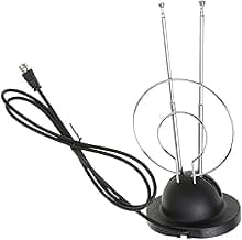 Trisonic Rabbit Ear Digital Ready TV Antenna HDTV VHF UHF with Coax Cable