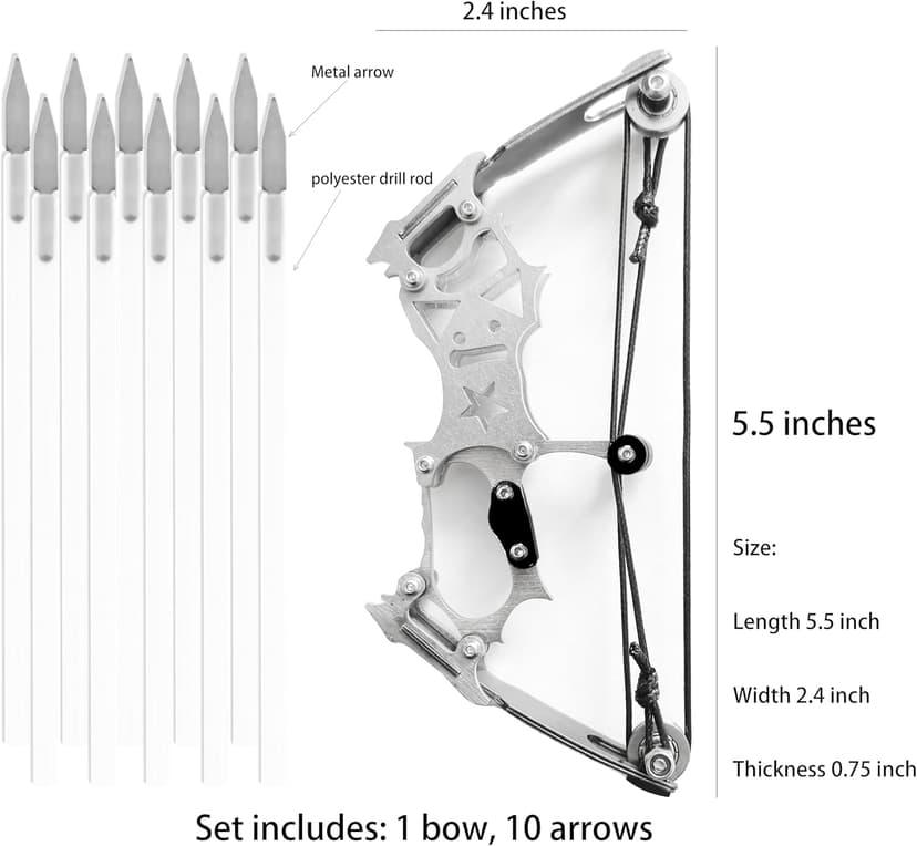 TIETHEKNOT Archery Bow Set Left and Right Hand Compound Bow Hunting Bow Metal Material Catapult RH/LH for Practice Archery