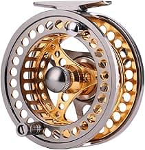 Sougayilang Fly Fishing Reel Large Arbor 2+1 BB with CNC-machined Aluminum Alloy Body and Spool in Fly Reel