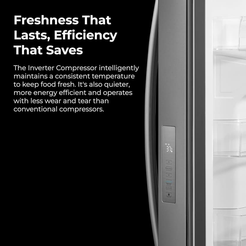 Kenmore 36" French Door Refrigerator with Freezer - Accela Chill, Adjustable Shelving, Dual Evaporator, ENERGY STAR Certified, 28.6 cu. ft. Capacity - Fingerprint Resistant Stainless Steel