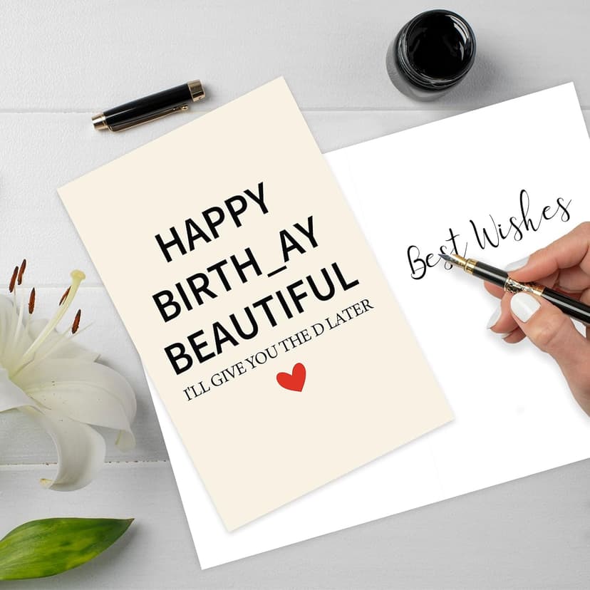 Funny Birthday Card for Wife from Husband, Best Gift for My Wife Birthday, Happy Wife Birthday Gift Ideas for Her, Sweet Birthday Card for Women Her Girlfriend B0DDBDZVLZ