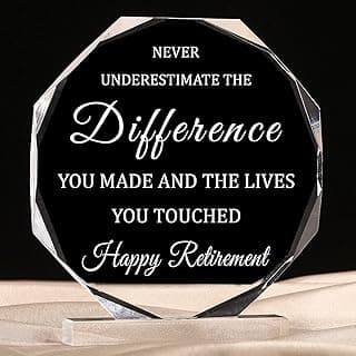 Chunful Happy Retirement Gifts for Men Women Never Understand the Difference You Made Keepsake and Paperweight Retirement Plaque Inspirational Gifts for Retired Teacher Police(Novel Style)