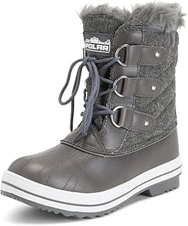 POLAR Womens Snow Boot Quilted Short Winter Snow Rain Warm Waterproof Boots