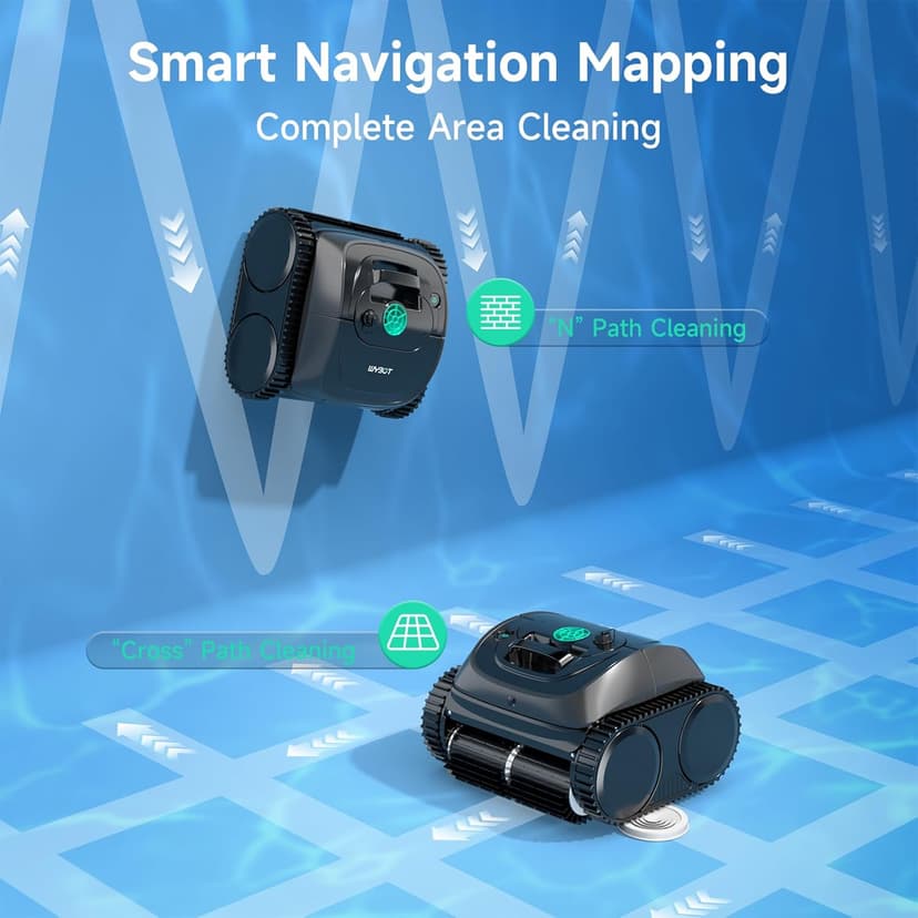 (2026 Upgrade) WYBOT C1 Cordless Robotic Pool Vacuum for Inground Pools, Above Ground Pool Cleaner 4-in-1 Wall & Waterline Cleaning Up to 1,614sq.ft, 150mins Smart Navigation, App Support