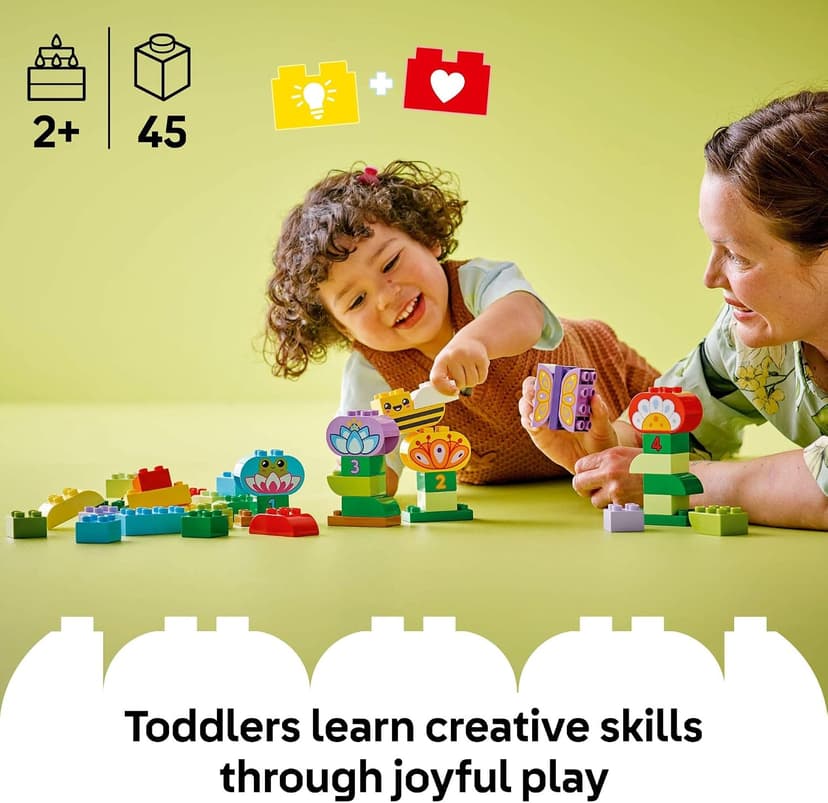 LEGO DUPLO Town Creative Garden & Flowers Building Toy Playset - Preschool Learning and Educational Flower Toy for Toddlers, Boys and Girls, Ages 2+ - Baby Gift Idea - 10444 B0DJ184XFZ