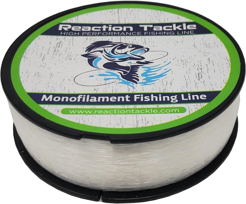 Reaction Tackle Monofilament Fishing Line - Premium Nylon Mono Line, Strong & Abrasion-Resistant, Low Memory for Smooth Long Casts - Freshwater & Saltwater