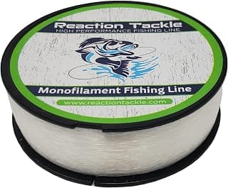 Reaction Tackle Monofilament Fishing Line - Premium Nylon Mono Line, Strong & Abrasion-Resistant, Low Memory for Smooth Long Casts - Freshwater & Saltwater