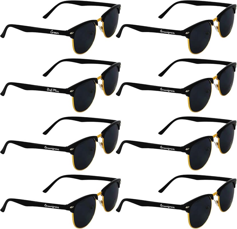 Groomsmen Sunglasses for Men - Wedding Sunglasses for Groomsman Proposal Gifts, Bachelor Party Favors B0C5XBL753