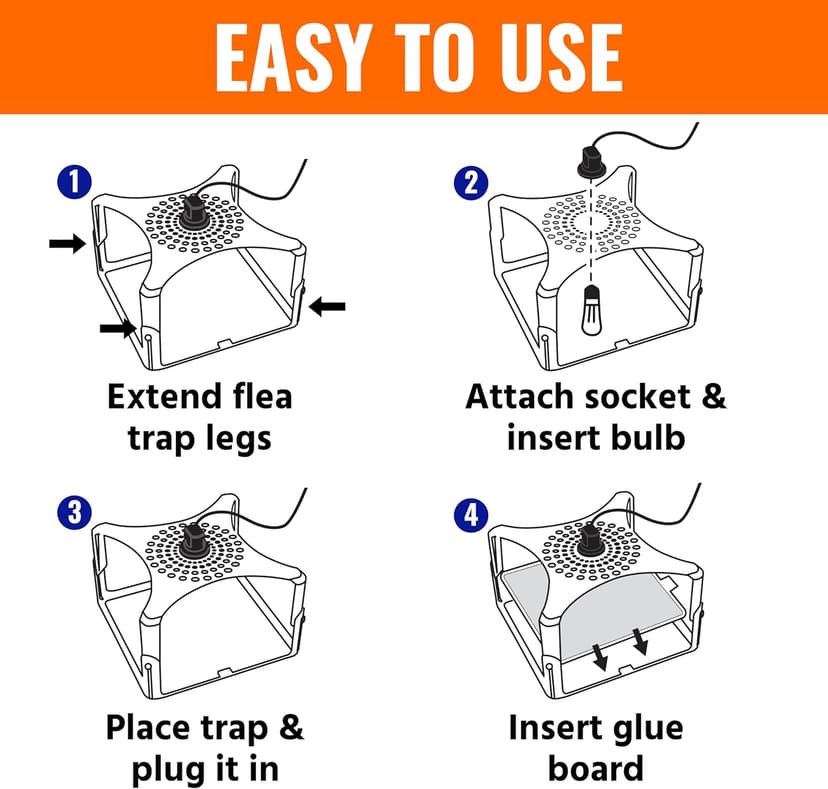 Terro T230 Indoor Electric Flea Trap and Killer - Refillable Flea Traps for Inside Your Home